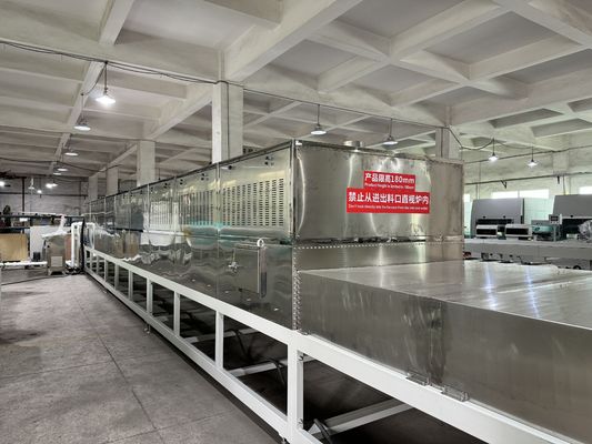 বিল্ডিং প্যানেলগুলির দ্রুত নিরাময়ের জন্য কন্টিনিউয়াস মাইক্রোওয়েভ ড্রাইং লাইন (জিপসাম, সিমেন্ট ফাইবার বোর্ড)