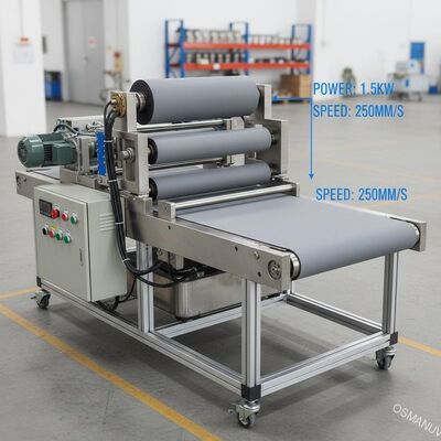 1.5KW 250 মিমি ব্যাসের বিপরীত রোল লেপ মেশিন ফ্ল্যাট কনভেয়র বেল্ট