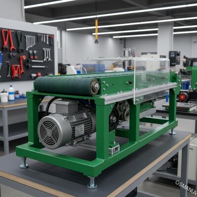 220V 50HZ সিঙ্ক্রোনাস সিএনসি গ্রিন কনভেয়র বেল্ট মেশিন 0.75KW