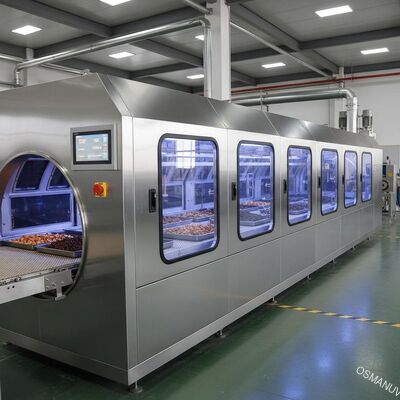 শিল্প 380V 10m/Min খাদ্য মাইক্রোওয়েভ ড্রায়ার মেশিন বক্স বোর্ড মাটি জন্য