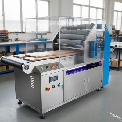 কাঠ 650mm প্রস্থের জন্য স্পট রোলার পরিবাহক Uv আবরণ মেশিন