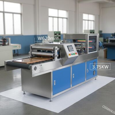 W620 মিমি 3.75KW রোলার লেপ সরঞ্জাম / কাঠের জন্য ইউভি লেপ মেশিন