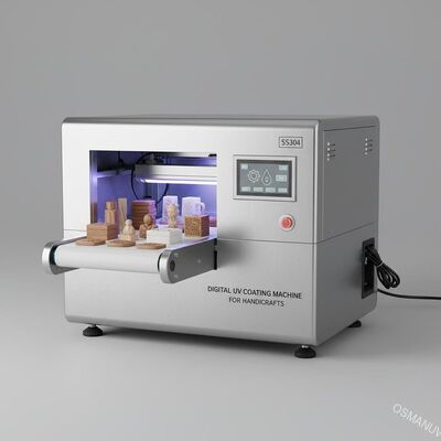 হস্তশিল্পের জন্য ডিজিটাল SS304 UV আবরণ মেশিন