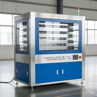 10 শীট Uv আবরণ লাইন প্লেট স্টোরেজ মেশিন 50HZ 2m/মিনিট গতি