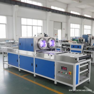 10m/মিনিট স্বয়ংক্রিয় Uv আবরণ মেশিন, 3KW Uv আবরণ এবং নিরাময় মেশিন