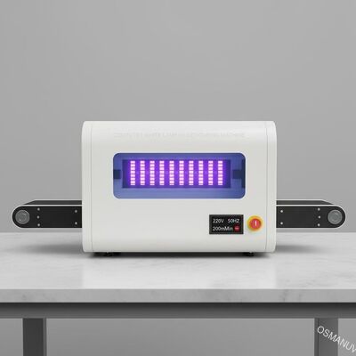 220V 50HZ কম্পিউটার হোয়াইট ল্যাম্প ইউভি LED নিরাময় মেশিন 200 মি / মিনিট