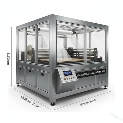 বোর্ড বা প্লাস্টিক বা গ্লাসের সমতল 360-410V / 50HZ ভোল্টেজ ফিল্ম ল্যামিনেটিং মেশিন 6300 * 1550 * 1200mm সামগ্রিক মাত্রা সঙ্গে