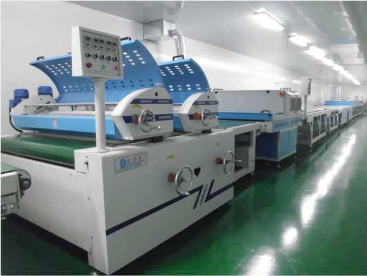 60KW Uv কার্টেন লেপ মেশিন 380V ফোর স্টেজ শু মেটেরিয়ালের জন্য কনভেয়িং