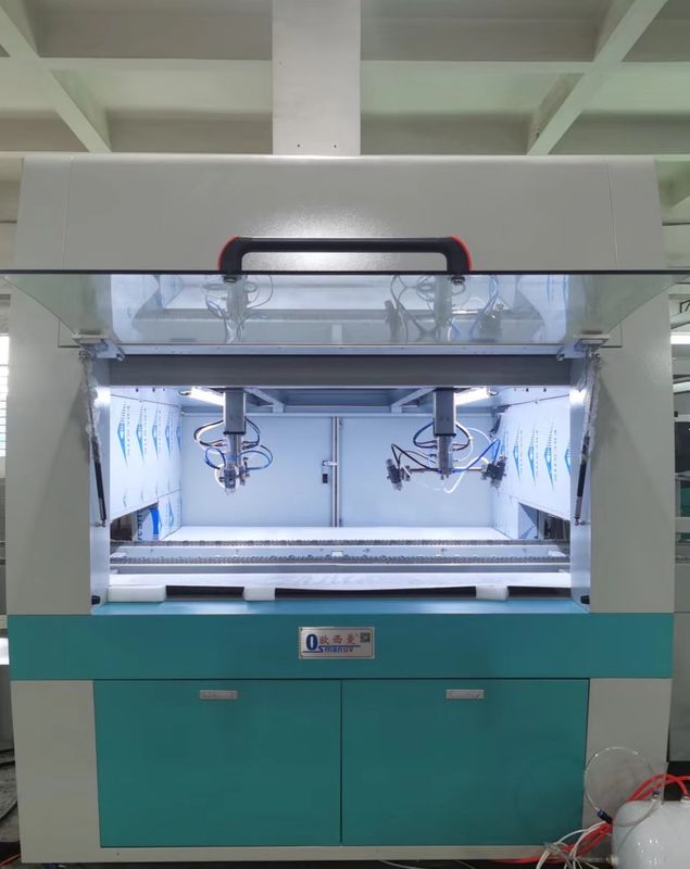 1100mm * 410mm * 1100mm স্বয়ংক্রিয় স্প্রে লেপ মেশিন সঙ্গে 1.0-1.5mm স্প্রে বন্দুক ব্যাসার্ধ
