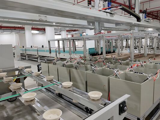 High-Speed Spin Coating Production Line for Pulp Mold Waterproofing, Oilproofing,Stickproofing  | Tailored Configuration
