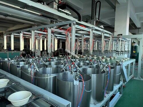 High Output Food Safety Tableware Tray Bowl Internal Coating Production Line For Pulp Molding