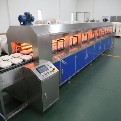 Bagasse Pulp Molding IR Drying Machine 12-Meter Rapid Drying System for Food Container Production
