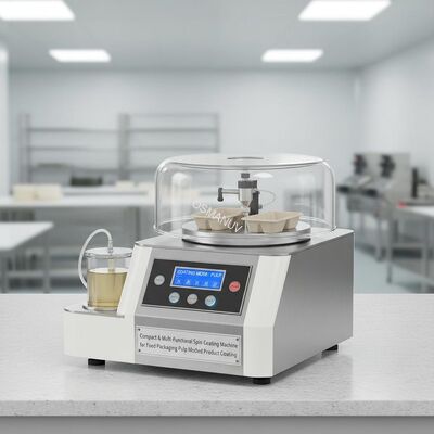 Compact & Multi-Functional Spin Coating Machine for Food Packaging Pulp Molded Product Coating