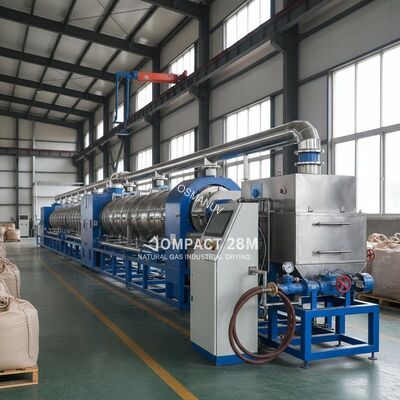 Compact 28m Natural Gas Industrial Drying Machine Line For Large Scale Production