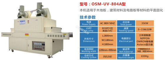 27.5KW 3m/Min black Uv Conveyor Machine With LED Speed Display