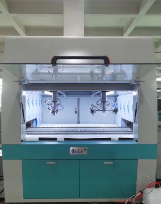 1100mm * 410mm * 1100mm স্বয়ংক্রিয় স্প্রে লেপ মেশিন সঙ্গে 1.0-1.5mm স্প্রে বন্দুক ব্যাসার্ধ